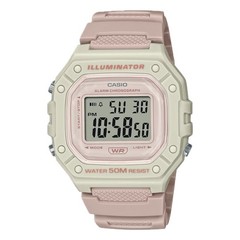 Casio Men’s Water-Resistant Digital Watch with Pink Band – W-218HC-4A2VCF