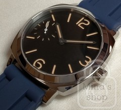 [A3P] Seagull Manual Winding Italian Military Style Blue Rubber Men [f8s]