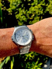 Hamilton Khaki GMT World Time H776250 Automatic Silver Dial SS Bracelet Rare