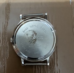 wilson silver case wristwatch celebrity theme multicolor dial analog display
