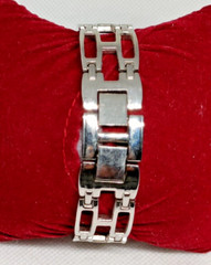 PHILIP MERCIER Ladies Silver Tone Silver Dial Gate Bracelet Watch – VGC/Working