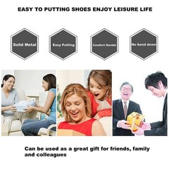 Shoe Horn Long Handle for Seniors,16.5″ Long Metal Shoehorns for Men Women Kids,