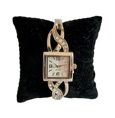 Avon Rhinestone Silverstone Cuff Ladies Watch – NEW