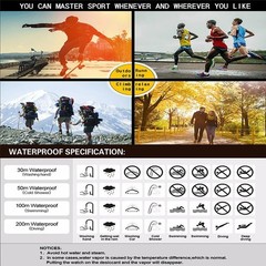 55mm Men’s Outdoor Military Digital Smart Watch LED Waterproof Sports Gym Gift