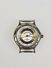 Meadow Brook 3ATM Gold/Silver/White Tones Wrist Watch Works Great! Vintage