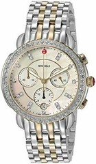 New Michele Sidney Diamond Two-Tone Stainless Steel Ladies Watch (MWW30A000005)