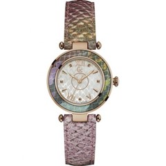 Guess Collection Snake Skin python Leather Strap Rose Gold Tone Women’s Y12005L1