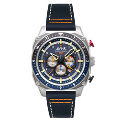 Hawker Hunter Atlas Dual Time Chronograph Blue / Leather | Blue Dial Wristwatch