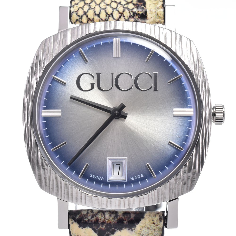 with paper GUCCI 126.4 Date 35mm blue Dial Quartz Unisex Watch M#148575