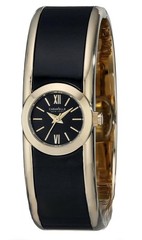 Caravelle New York 44L147 Women’s Gold Tone / Black Bangle Roman Analog Watch
