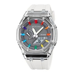 Activa Kaleido X Invicta Digital Watch 44.2mm Clear White ACW2100-003