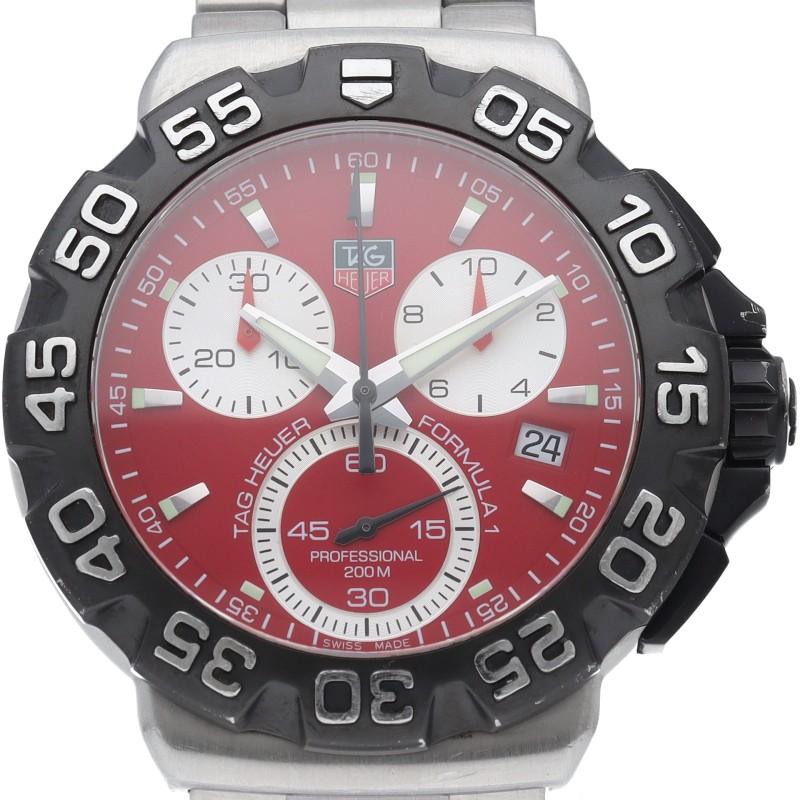 TAG HEUER Formula 1 Chronograph CAH1112.BA0850 Stainless Steel mensWatch USED
