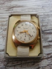 Poljot signal alarm mechanical wrist watch 18 jewel 2612 SU USSR rare