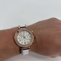 ACCUTIME WATCH CORP. LDSBAN15WM Quartz Women’s Watch Sz. 6 1/2″ New Battery