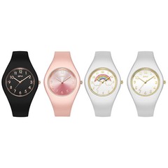 Waterproof Women Girls Soft Jelly Silicone Band Sports Analog Quartz Wrist Watch