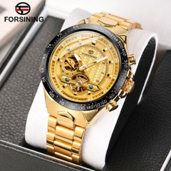 FORSINING Men Waterproof Chronograph Tourbillon Automatic Mechanical Wrist Watch