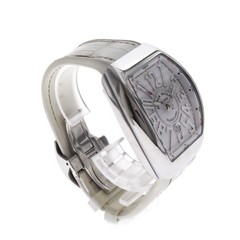 Franck Muller Vanguard V45SCDT Stainless Steel Leather / Rubber Diamond #KNW1826