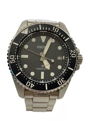 SEIKO Solar Watch Analog BLK SLV V157 00A0