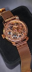 Akribos XXIV AK526RG Bravura Rose Gold Unisex Mechanical Skeleton Watch Perfect