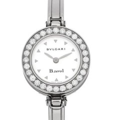 Bvlgari B-zero 1 BZ22S Diamond Bezel Stainless Steel Ladies Watch 22mm box&docs