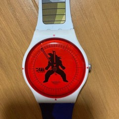 [WORKING] VEGETA X SWATCH SUOZ348 DRAGONBALL Z Wristwatch [USED] with BOX