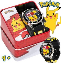 Pokémon Pikachu Red Hat Watch 37mm Silver Tone Black Yellow Accutime Pokemon NIB