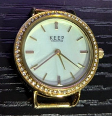 LNC Keep Collective Bracelet Slider Rhinestone Watch – GOLD Mother of Pearl