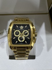 Versace Dominus VE6H00523 Chronograph Dial Black, Gold Tone Men Watch NEW