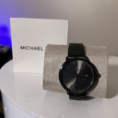Michael Kors Slim Runway Men’s Black Stainless Quartz Date Watch 42mm 50m