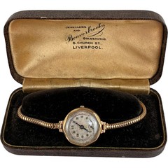 Vintage Dennison 9ct Gold Craftsman Watch 1930s Swiss Movement Not Working