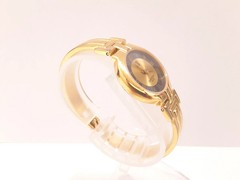 GIVENCHY Bangle Watch Ladies Watch Blue Gold SS GP Bracelet Logo Analog Quartz Q