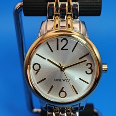 New! Vintage 2010 Nine West Two Tone Women’s Quartz Designer Fashion Watch NOS