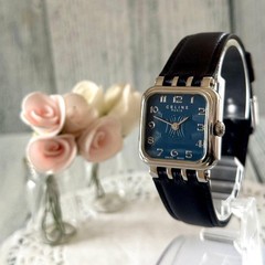 CELINE La Parisette Wristwatch Navy Silver Dial Timepiece Authentic Rare