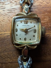 Vintage ladies Hamilton watch-10k RGP Bezel Stainless Expanding Link Band