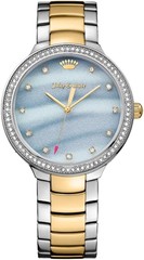JUICY COUTURE 1901510 LIGHT BLUE DIAL TWO-TONE SILVER/GOLD BRACELET 36MM WATCH