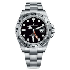 PAGANI DESIGN Automatic GMT Black Dial Stainless Steel Men’s Watch – BRAND NEW