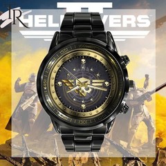 Helldivers stainless steel watch, gift for dad