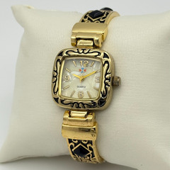 Women’s CANYON SKY Southwest Style Bangle Cuff Bracelet Quartz Watch, MOP Dial