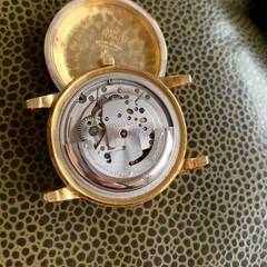 Vintage Movado Kingmatic Chronometre 18K Solid Gold Automatic Wristwatch