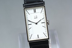 Vintage [N MINT] Dunhill Wafer 8036 Rectangle Quartz 22mm Men’s Swiss Made Watch