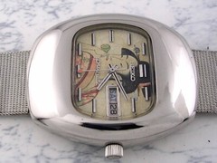 Vintage 1970 SEIKO UKIYOE Pressmatic SS Kitagawa Utamaro Automatic 27 jewels