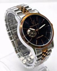Amazing Maserati Automatic Black Dial Dual Tone Band Analog Men’s Wrist Watch