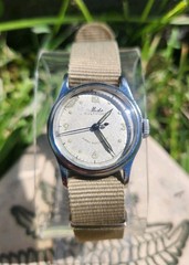 Vtg 1960’s Mido Multifort Superautomatic ref 220 Mens 28mm Watch Military Bumper