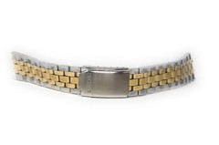 Seiko 44T0XB Two Toned Watchband 10/18mm Fold Over Clasp