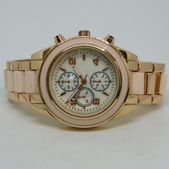 Aeropostale TTCCCH1 Rose Gold Tone Quartz Women’s Watch Sz. 6 1/2″ New Battery