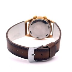 Gruen Precision Stainless Steel Gold-Toned Manual Alarm Men’s Watch 35mm
