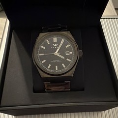 Uswel Star Dust 21J Automatic Watch 100m Stardust Dial Date Exhb Back Box