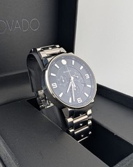 Movado Men’s SE Pilot 42mm SS Chrono W Sil/Blk Dial; #42.1.14.1225~July Special