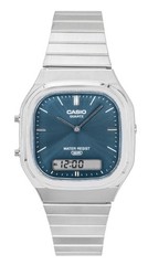 Casio Vintage Stainless Steel Sky Blue Dial Quartz AQ-240E-3A Unisex Watch