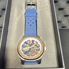 Cadola Tail Light Automatic Skeleton 40mm Blue/Silver Dial Blue Strap Box